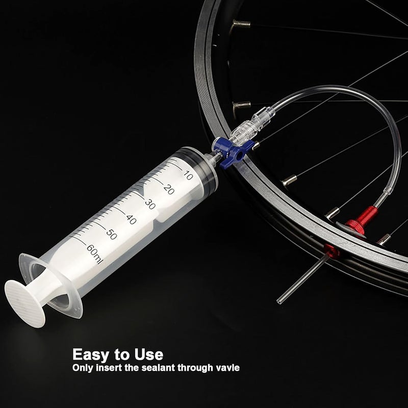 COTOUXKER Tubeless Sealant Injector, Bike Tire Sealant Injector Syringe 2 Ounces with Valve Core Removal Tool for Bike - Image 5